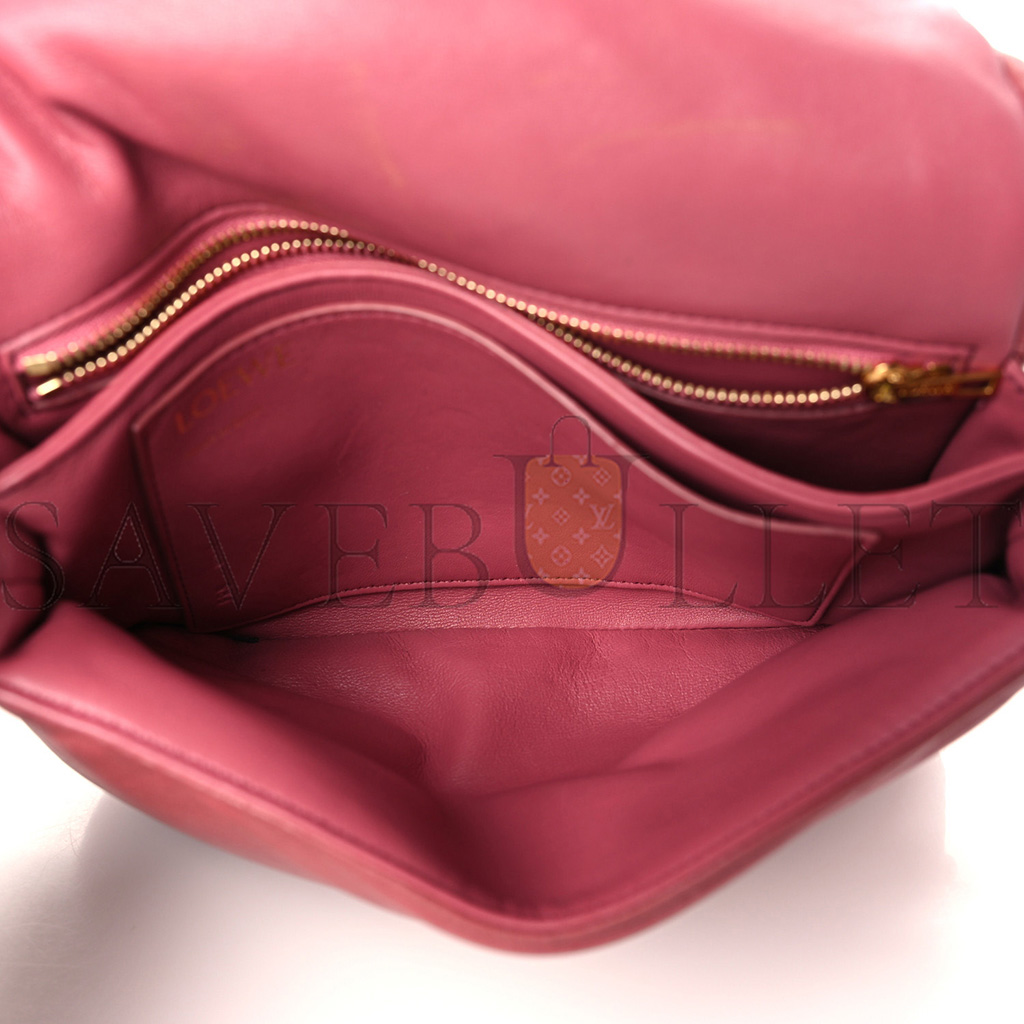 LOEWE LAMBSKIN GOYA PUFFER BAG PLUMROSE (23*18*10cm) LOEWE LAMBSKIN GOYA PUFFER BAG PLUMROSE (23*18*10cm)