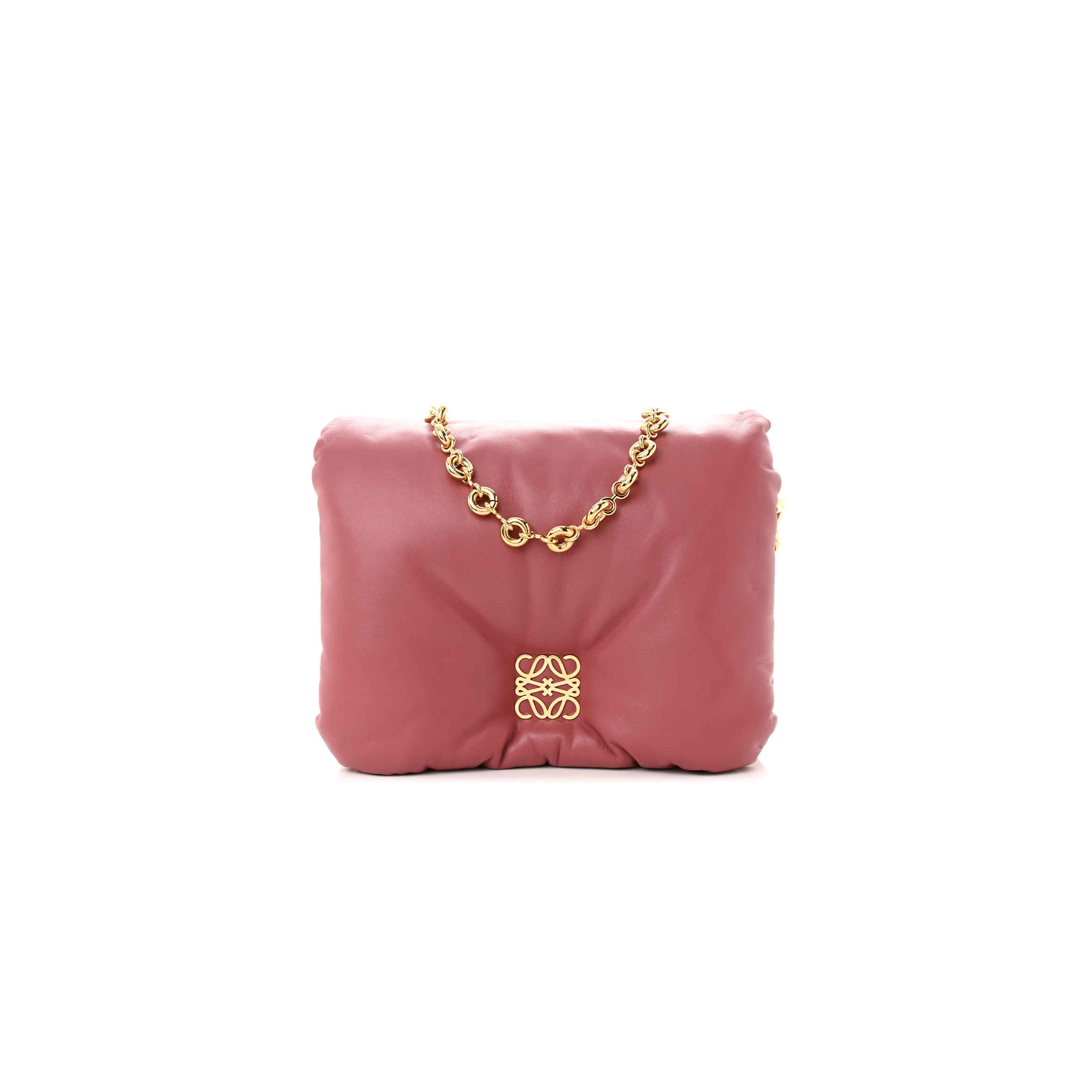 LOEWE LAMBSKIN GOYA PUFFER BAG PLUMROSE (23*18*5cm) LOEWE LAMBSKIN GOYA PUFFER BAG PLUMROSE (23*18*5cm)