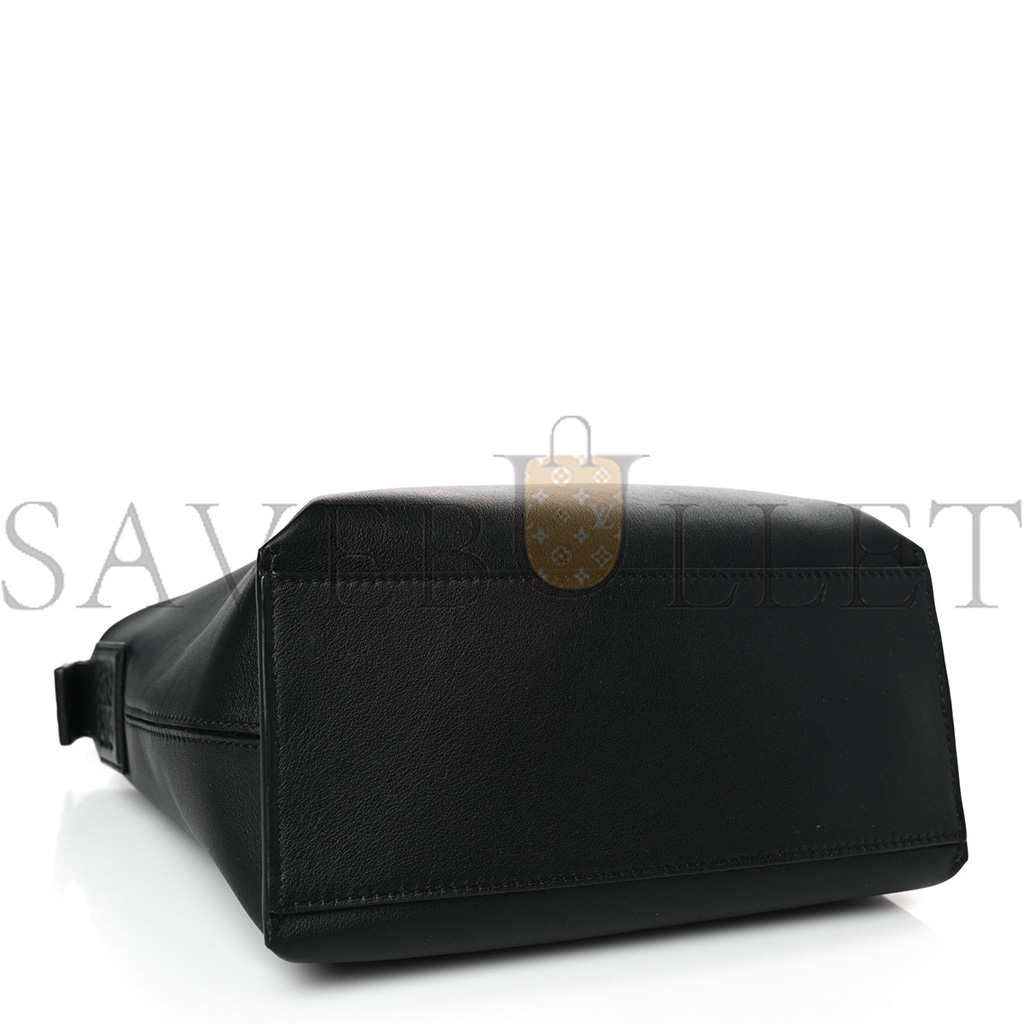 LOEWE SUPPLE SMOOTH CALFSKIN JACQUARD SMALL CUBI BAG BLACK (23*21*11cm) LOEWE SUPPLE SMOOTH CALFSKIN JACQUARD SMALL CUBI BAG BLACK (23*21*11cm)