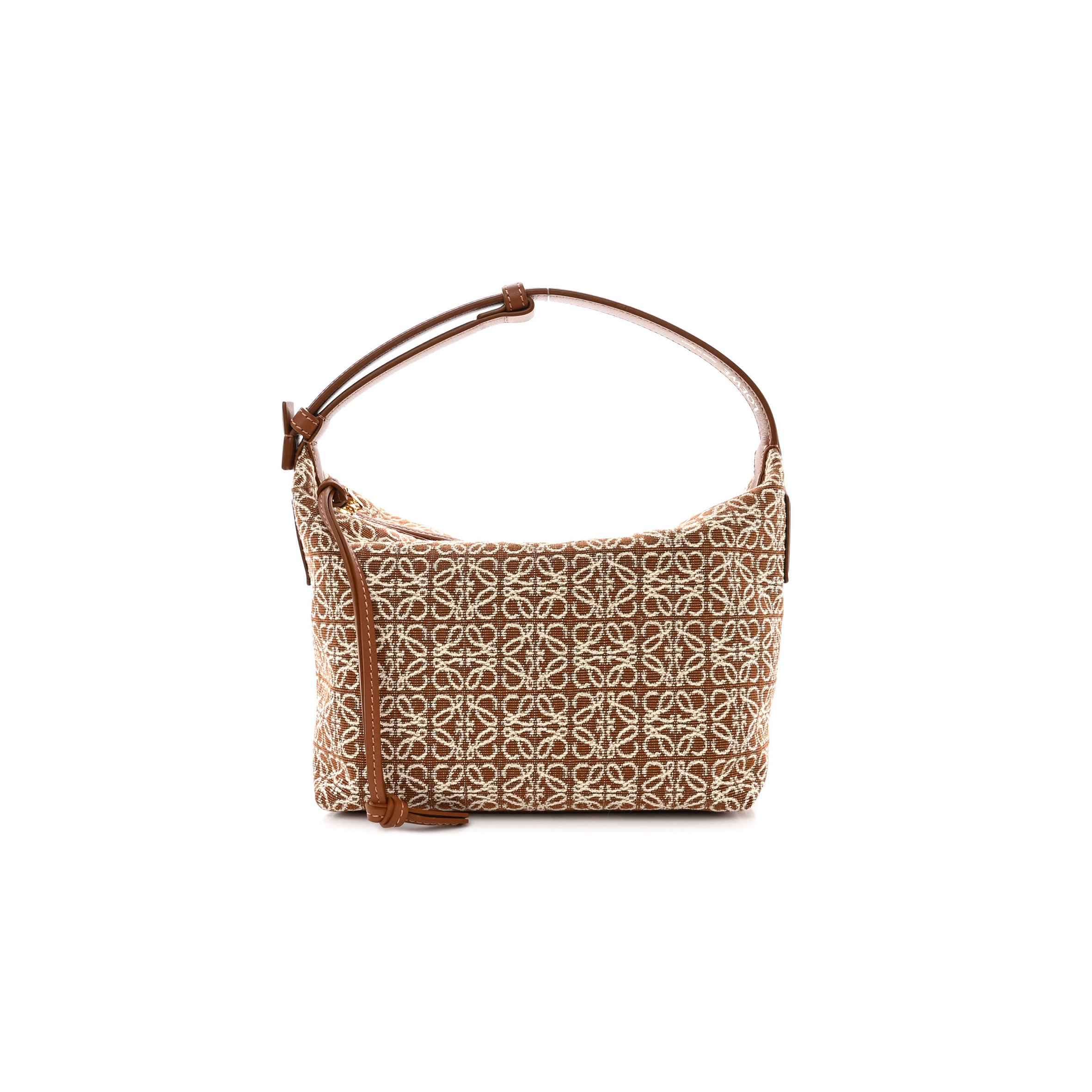 LOEWE JACQUARD ANAGRAM CALFSKIN SMALL CUBI BAG TAN PECAN (20*16*12cm) LOEWE JACQUARD ANAGRAM CALFSKIN SMALL CUBI BAG TAN PECAN (20*16*12cm)