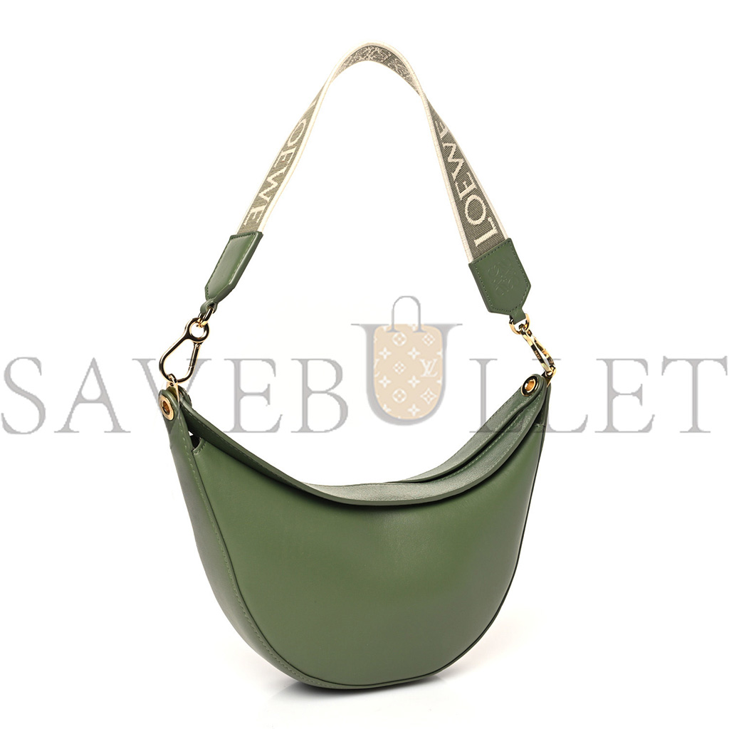 LOEWE SATIN CALFSKIN JACQUARD SMALL LUNA BAG AVOCADO GREEN (20*14*6cm) LOEWE SATIN CALFSKIN JACQUARD SMALL LUNA BAG AVOCADO GREEN (20*14*6cm)