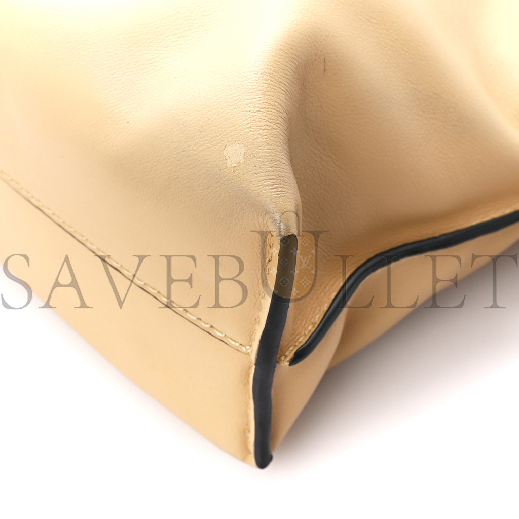 LOEWE CALFSKIN MINI FLAMENCO KNOT CLUTCH DARK BUTTER (23*18*7cm) LOEWE CALFSKIN MINI FLAMENCO KNOT CLUTCH DARK BUTTER (23*18*7cm)