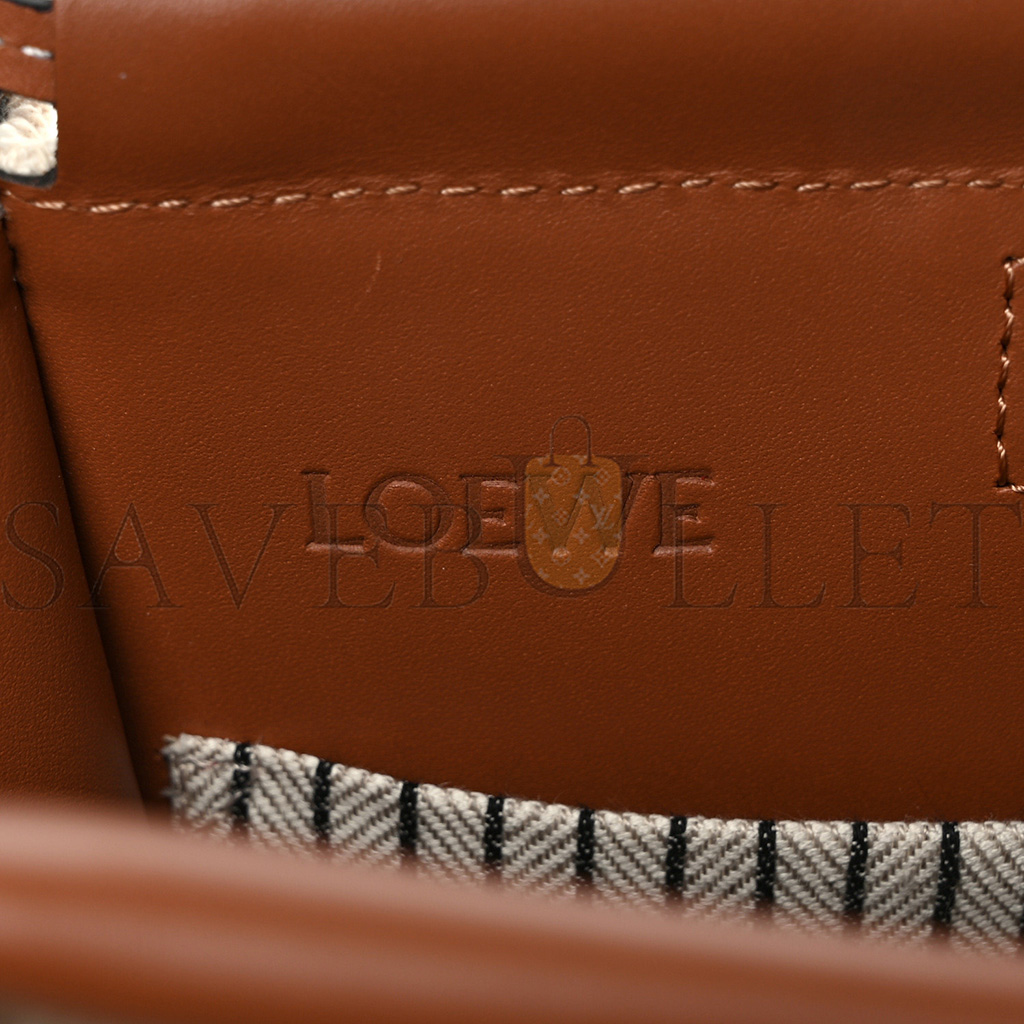LOEWE CANVAS CALFSKIN SMALL CUSHION TOTE BEIGE (32*23*15cm) LOEWE CANVAS CALFSKIN SMALL CUSHION TOTE BEIGE (32*23*15cm)