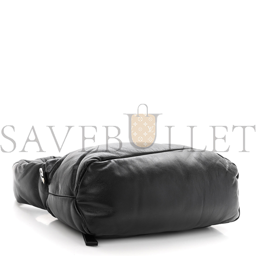 LOEWE SHINY NAPPA PUFFER PUZZLE HOBO BLACK (28*13*10cm) LOEWE SHINY NAPPA PUFFER PUZZLE HOBO BLACK (28*13*10cm)