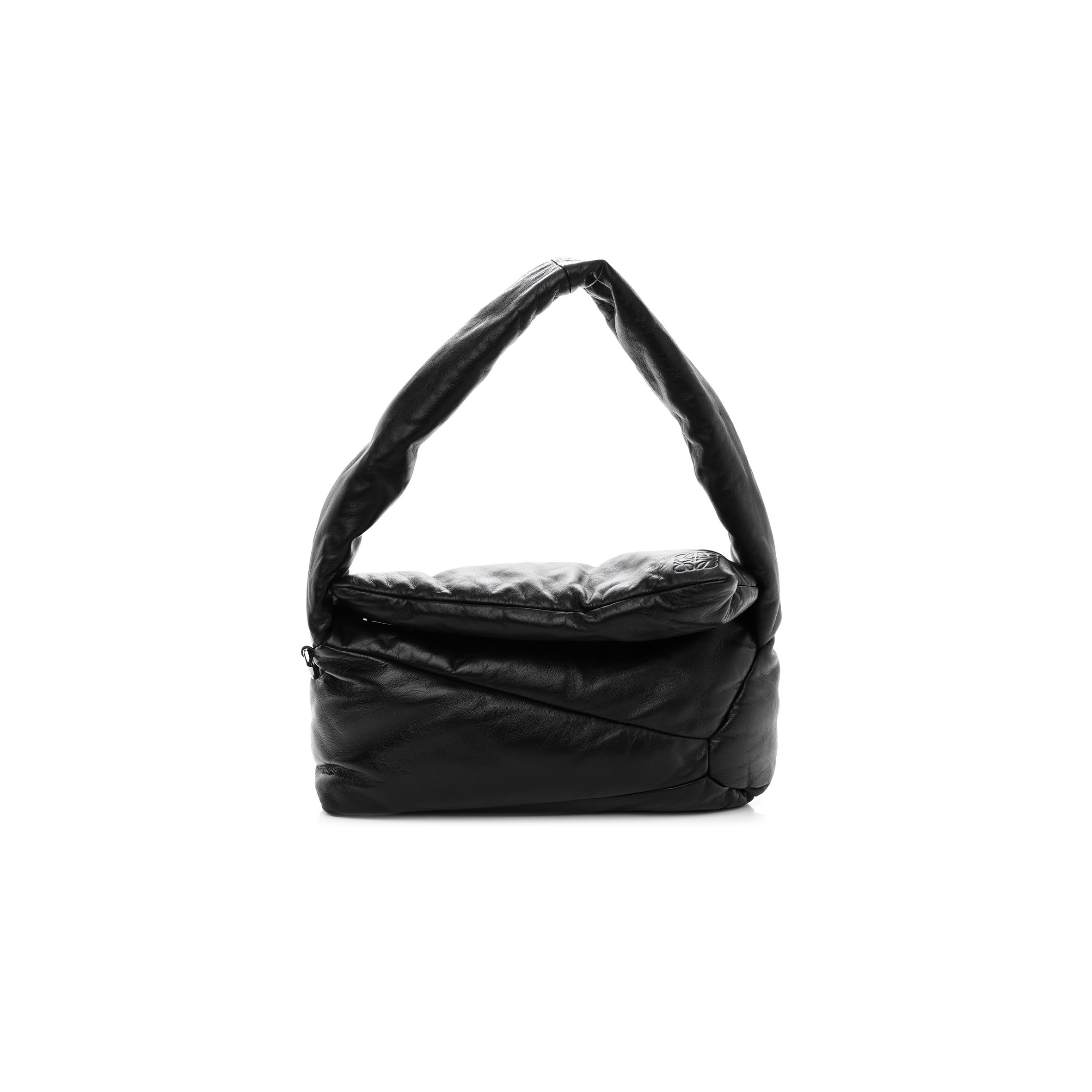 LOEWE SHINY NAPPA PUFFER PUZZLE HOBO BLACK (28*13*10cm) LOEWE SHINY NAPPA PUFFER PUZZLE HOBO BLACK (28*13*10cm)