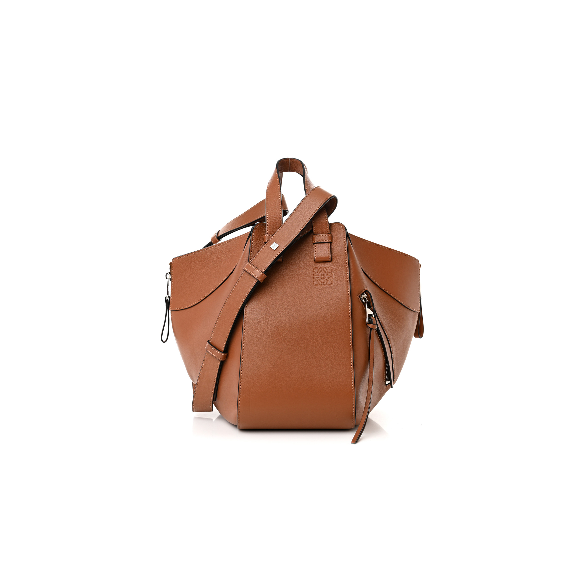 LOEWE CALFSKIN SMALL HAMMOCK SHOULDER BAG TAN (30*25*13.5cm) LOEWE CALFSKIN SMALL HAMMOCK SHOULDER BAG TAN (30*25*13.5cm)