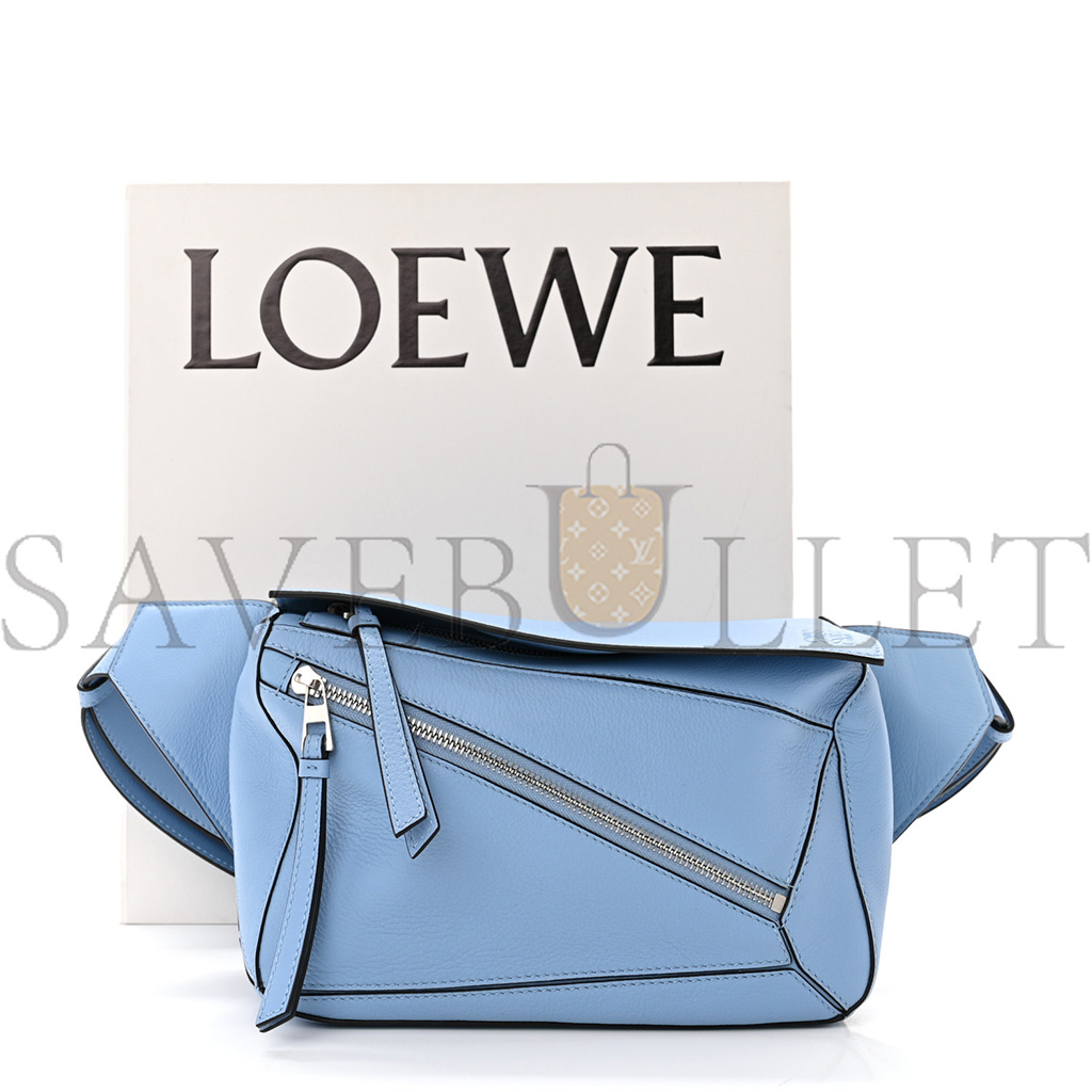 LOEWE CALFSKIN SMALL PUZZLE BUMBAG OLYMPIC BLUE (23*15*10cm) LOEWE CALFSKIN SMALL PUZZLE BUMBAG OLYMPIC BLUE (23*15*10cm)