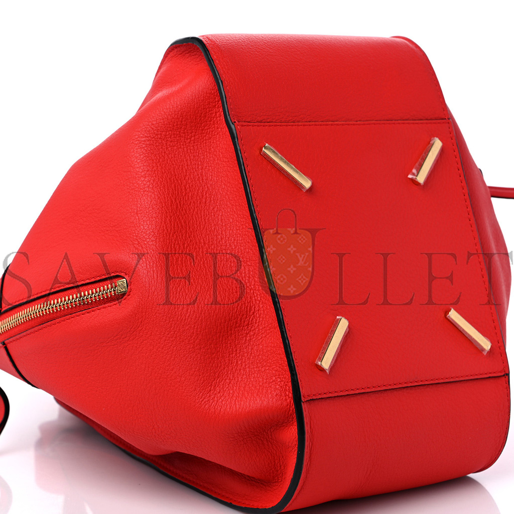 LOEWE CALFSKIN SMALL HAMMOCK SHOULDER BAG SCARLET RED (30*25*13.5cm) LOEWE CALFSKIN SMALL HAMMOCK SHOULDER BAG SCARLET RED (30*25*13.5cm)
