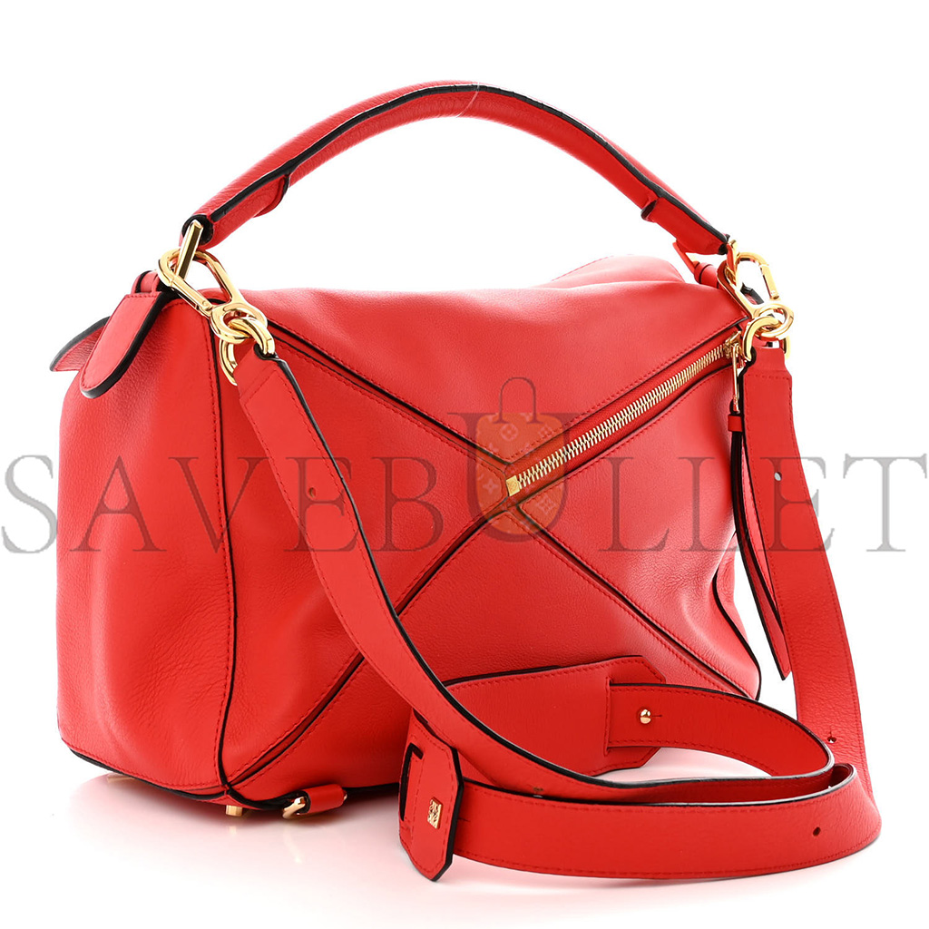 LOEWE CALFSKIN MEDIUM PUZZLE BAG SCARLET (28*18*12cm) LOEWE CALFSKIN MEDIUM PUZZLE BAG SCARLET (28*18*12cm)