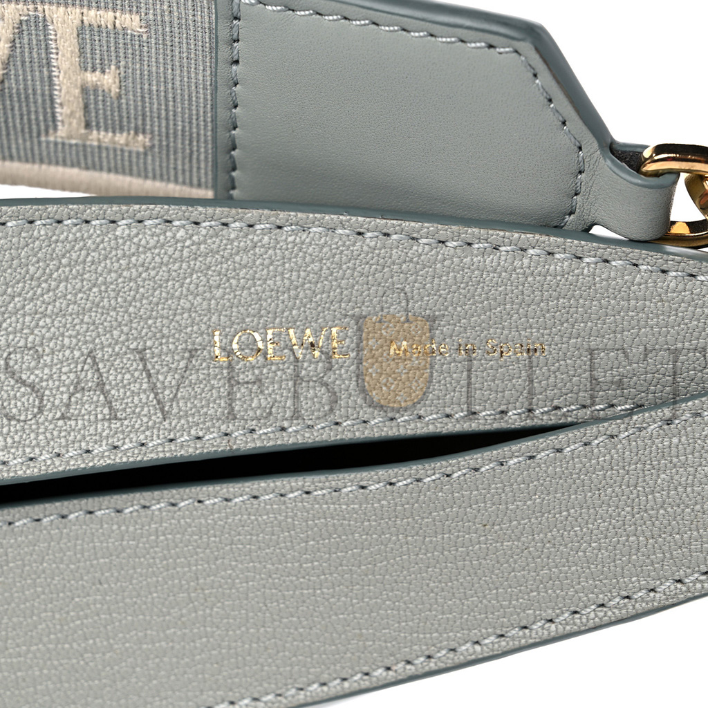 LOEWE SATIN CALFSKIN JACQUARD LUNA BAG ASH GREY (20*17*8cm) LOEWE SATIN CALFSKIN JACQUARD LUNA BAG ASH GREY (20*17*8cm)