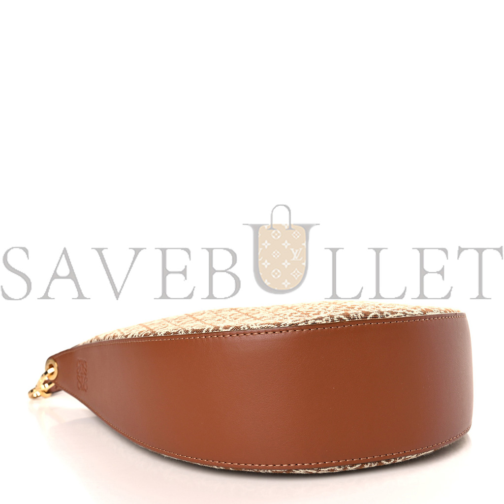 LOEWE JACQUARD ANAGRAM CLALFSKIN LUNA BAG TAN (26*17*8cm) LOEWE JACQUARD ANAGRAM CLALFSKIN LUNA BAG TAN (26*17*8cm)