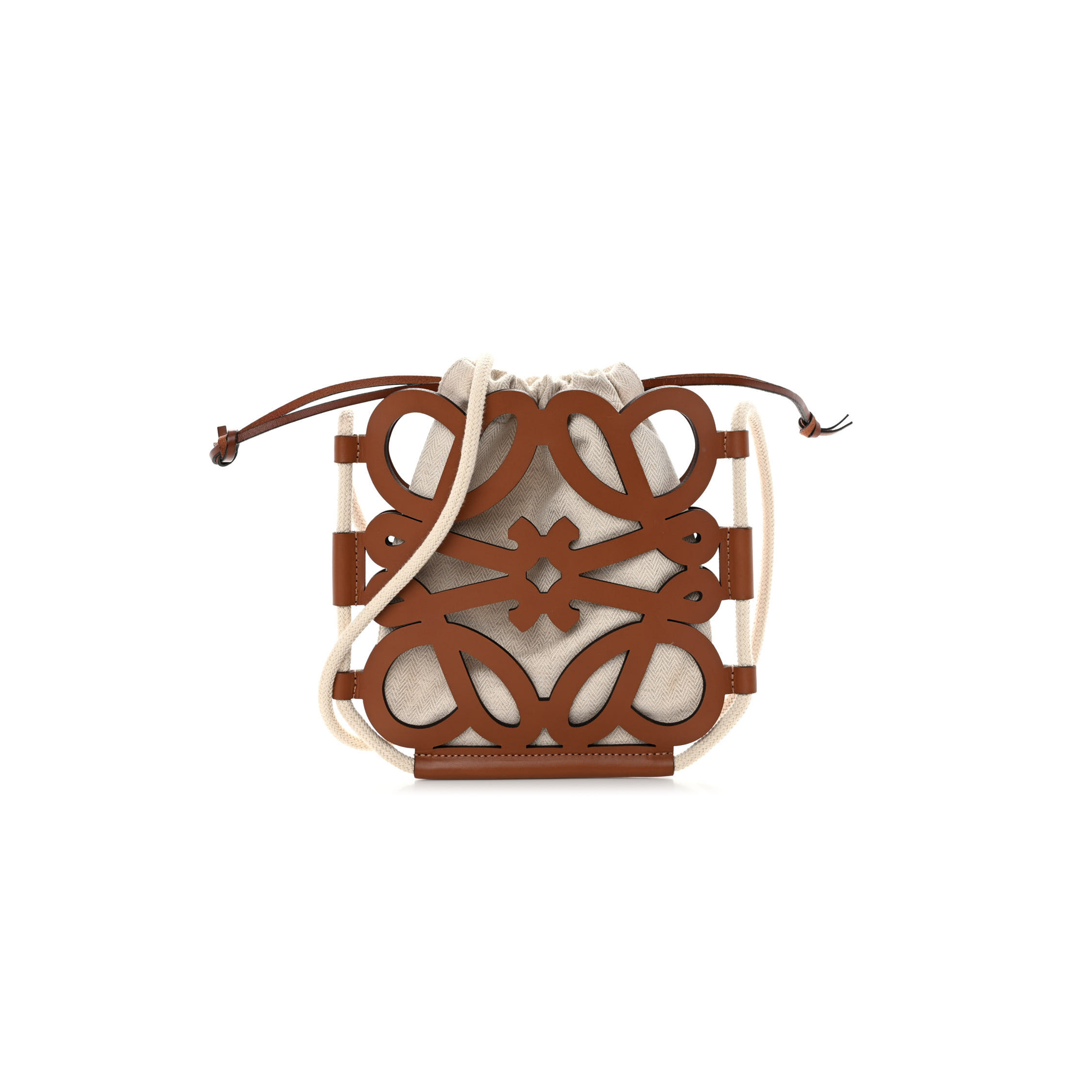 LOEWE SMOOTH CALFSKIN SMALL ANAGRAM CUTOUT TOTE TAN BEIGE (25*23*1cm) LOEWE SMOOTH CALFSKIN SMALL ANAGRAM CUTOUT TOTE TAN BEIGE (25*23*1cm)