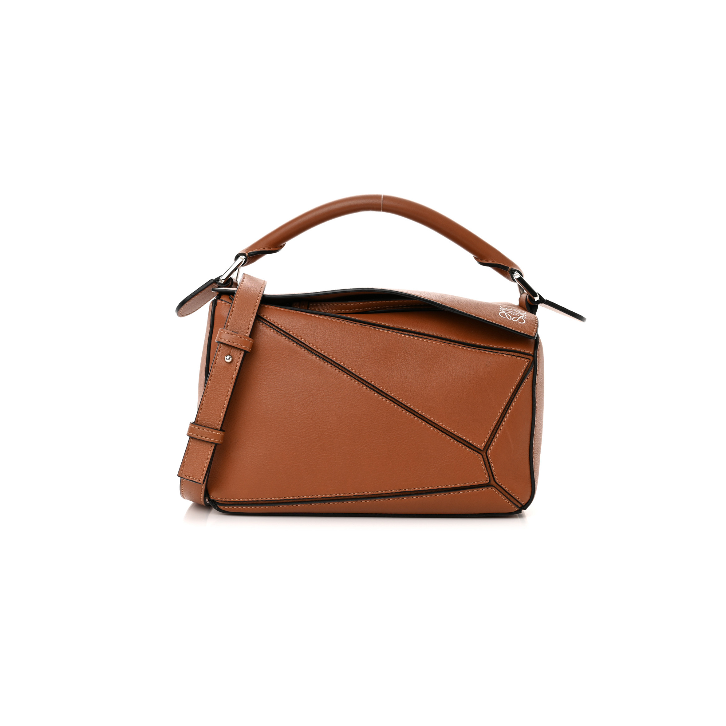 LOEWE CALFSKIN SMALL PUZZLE BAG TAN (24*16.5*10.5cm) LOEWE CALFSKIN SMALL PUZZLE BAG TAN (24*16.5*10.5cm)