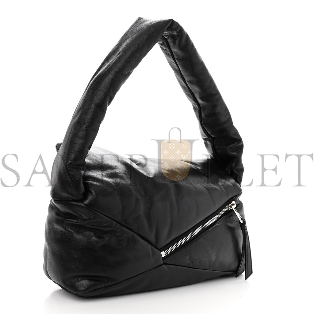 LOEWE SHINY NAPPA PUFFER PUZZLE HOBO BLACK (28*13*10cm) LOEWE SHINY NAPPA PUFFER PUZZLE HOBO BLACK (28*13*10cm)