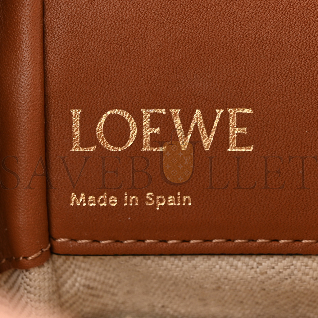 LOEWE CALFSKIN CANVAS MINI HAMMOCK SHOULDER BAG NATURAL TAN (19*17*10cm) LOEWE CALFSKIN CANVAS MINI HAMMOCK SHOULDER BAG NATURAL TAN (19*17*10cm)