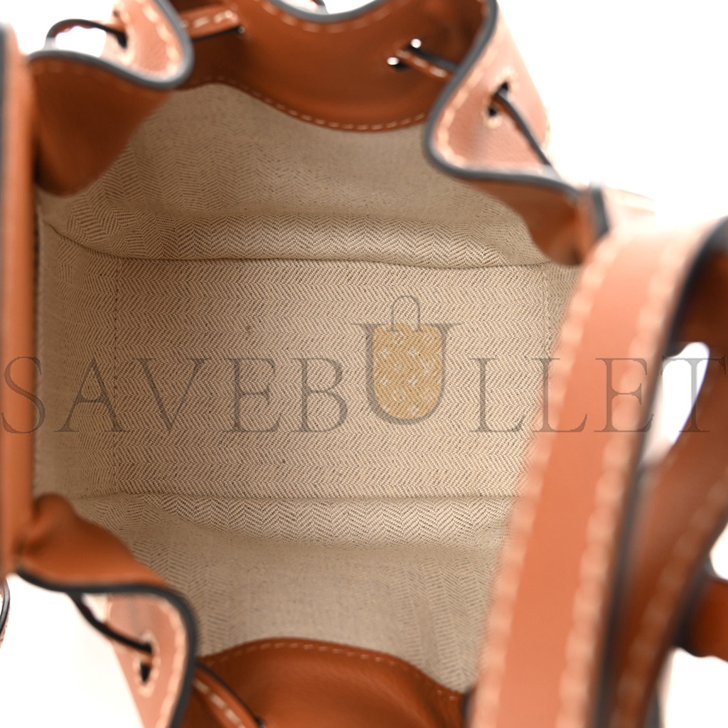 LOEWE CALFSKIN CANVAS MINI HAMMOCK SHOULDER BAG NATURAL TAN (18*17*10cm) LOEWE CALFSKIN CANVAS MINI HAMMOCK SHOULDER BAG NATURAL TAN (18*17*10cm)