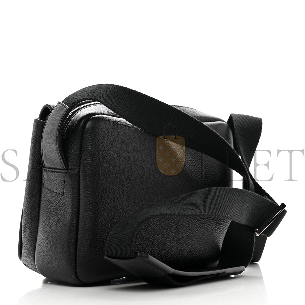 LOEWE SOFT GRAINED CALFSKIN XS MILITARY MESSENGER BAG BLACK (23*18*9cm) LOEWE SOFT GRAINED CALFSKIN XS MILITARY MESSENGER BAG BLACK (23*18*9cm)