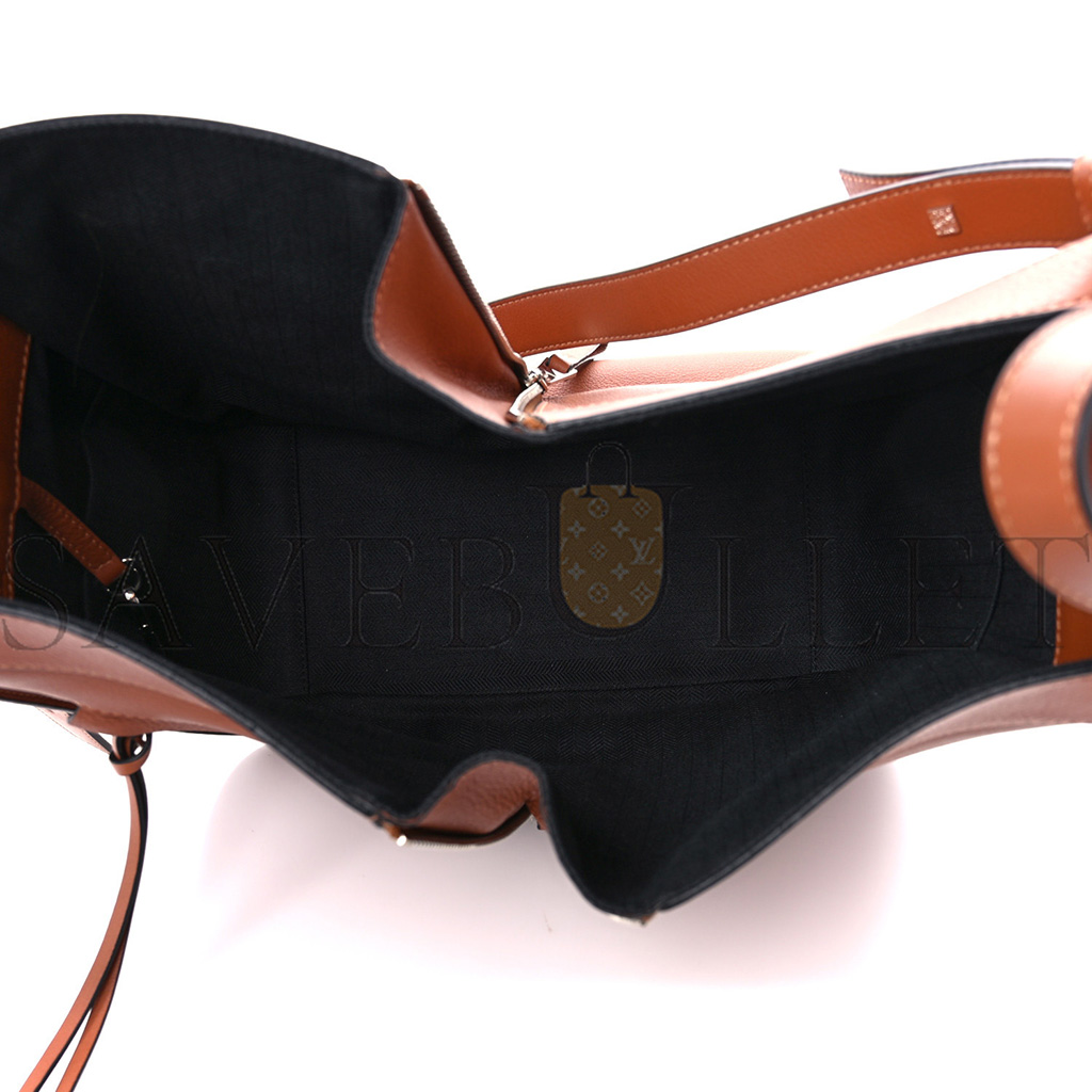 LOEWE CALFSKIN SMALL HAMMOCK SHOULDER BAG TAN (27*23*14cm) LOEWE CALFSKIN SMALL HAMMOCK SHOULDER BAG TAN (27*23*14cm)