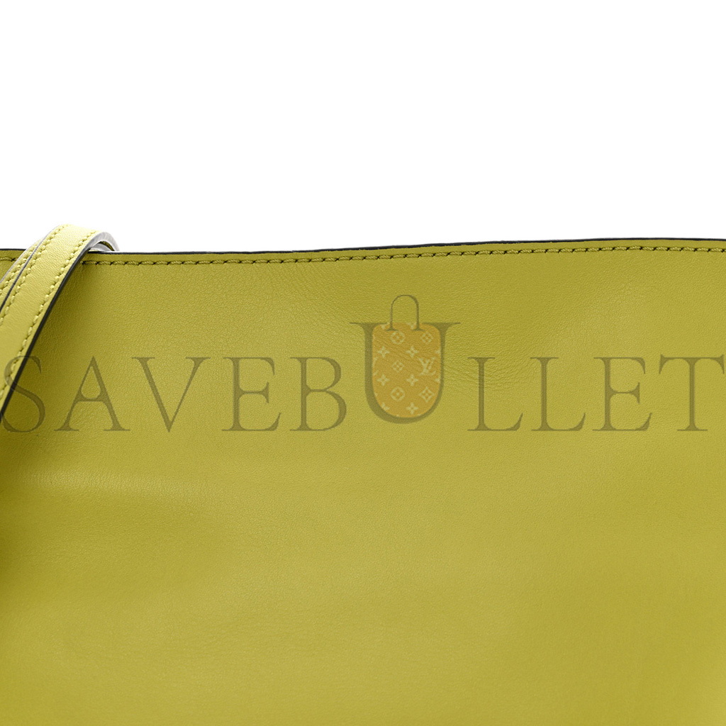 LOEWE CALFSKIN MINI FLAMENCO KNOT CLUTCH LIME YELLOW (23*18*7cm) LOEWE CALFSKIN MINI FLAMENCO KNOT CLUTCH LIME YELLOW (23*18*7cm)