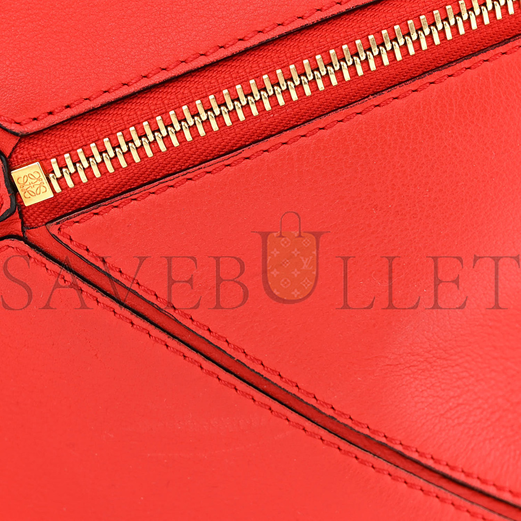 LOEWE CALFSKIN MEDIUM PUZZLE BAG SCARLET (28*18*12cm) LOEWE CALFSKIN MEDIUM PUZZLE BAG SCARLET (28*18*12cm)