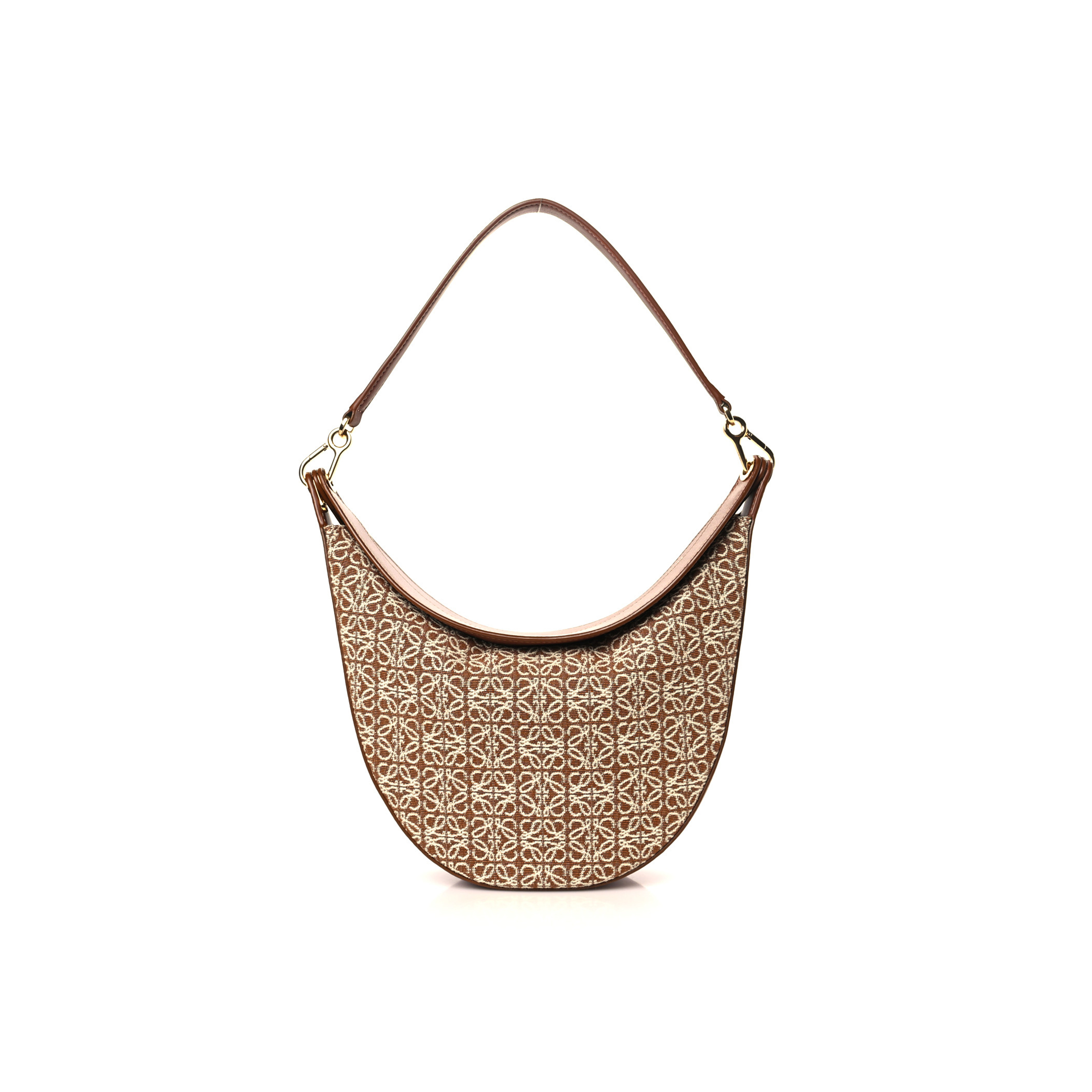 LOEWE JACQUARD ANAGRAM CLALFSKIN LUNA BAG TAN (26*17*8cm) LOEWE JACQUARD ANAGRAM CLALFSKIN LUNA BAG TAN (26*17*8cm)