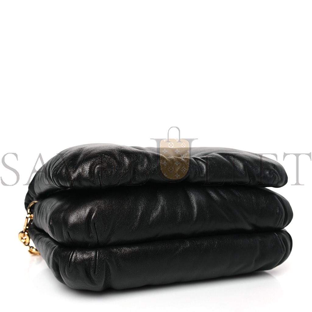 LOEWE LAMBSKIN SMALL GOYA PUFFER BAG BLACK (23*17*10cm) LOEWE LAMBSKIN SMALL GOYA PUFFER BAG BLACK (23*17*10cm)