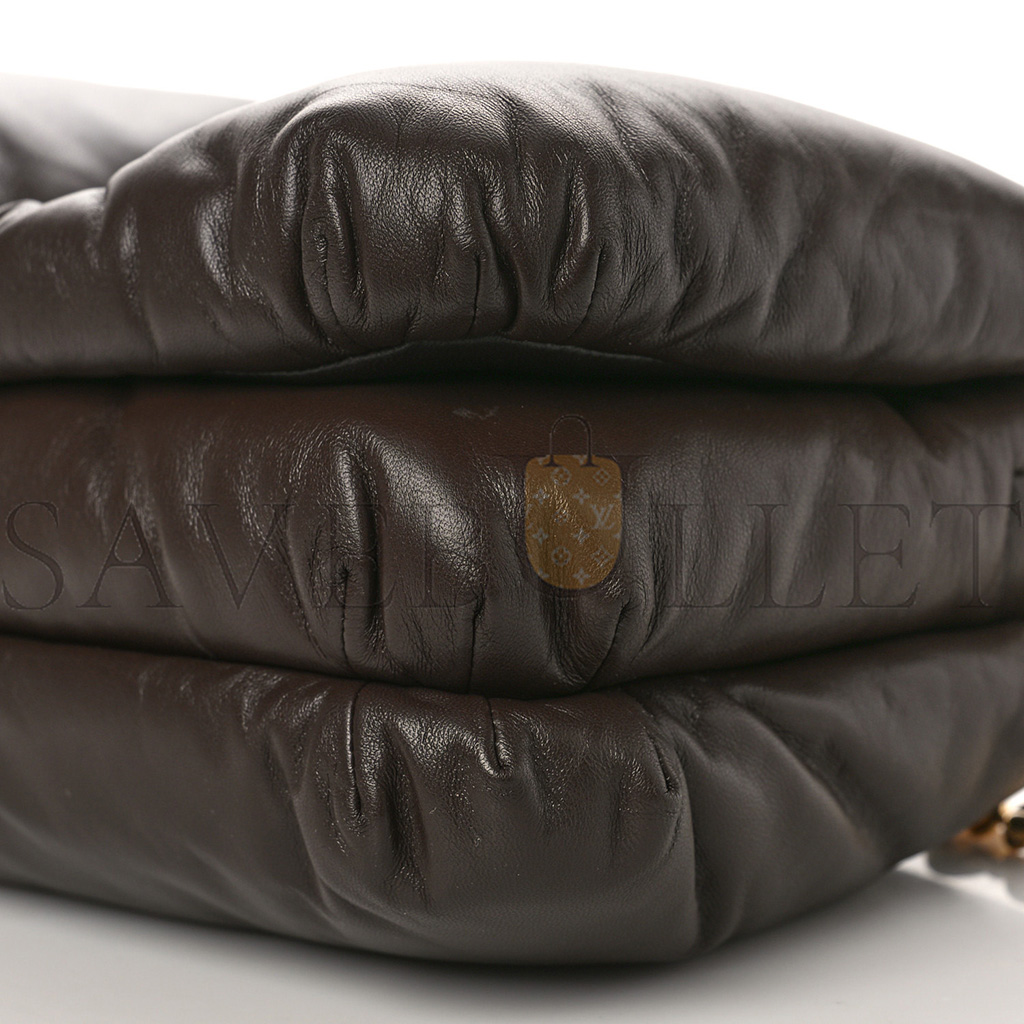 LOEWE LAMBSKIN GOYA PUFFER BAG DARK CHOCOLATE (23*17*8cm) LOEWE LAMBSKIN GOYA PUFFER BAG DARK CHOCOLATE (23*17*8cm)