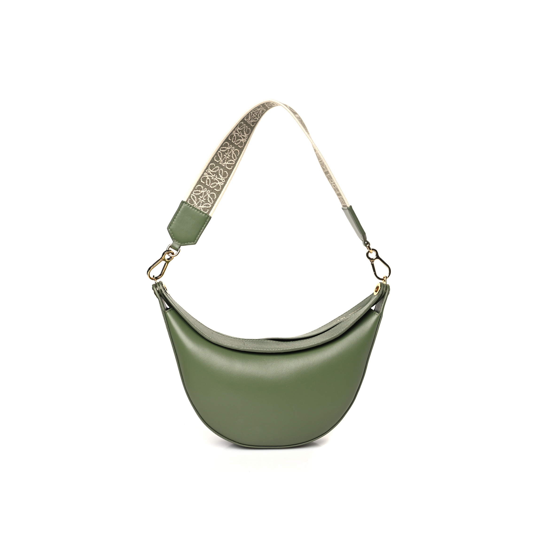 LOEWE SATIN CALFSKIN JACQUARD SMALL LUNA BAG AVOCADO GREEN (20*14*6cm) LOEWE SATIN CALFSKIN JACQUARD SMALL LUNA BAG AVOCADO GREEN (20*14*6cm)