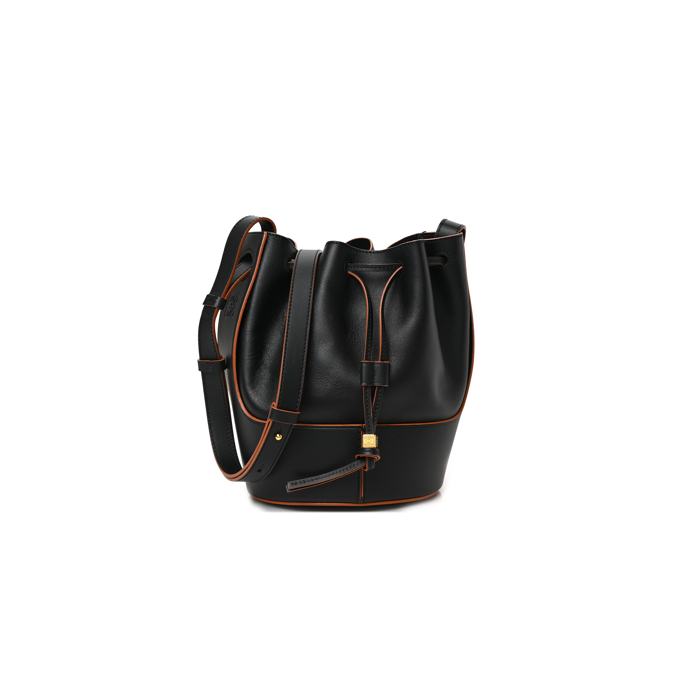 LOEWE NAPPA CALFSKIN SMALL BALLOON BAG BLACK (25*18*13cm) LOEWE NAPPA CALFSKIN SMALL BALLOON BAG BLACK (25*18*13cm)