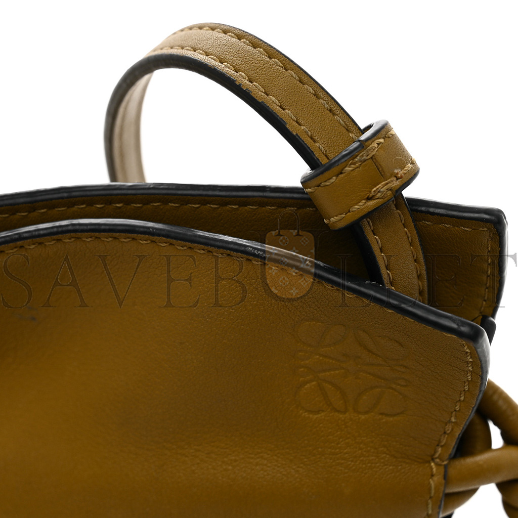 LOEWE CALFSKIN MINI FLAMENCO KNOT CLUTCH OCHRE (22*19*7cm) LOEWE CALFSKIN MINI FLAMENCO KNOT CLUTCH OCHRE (22*19*7cm)