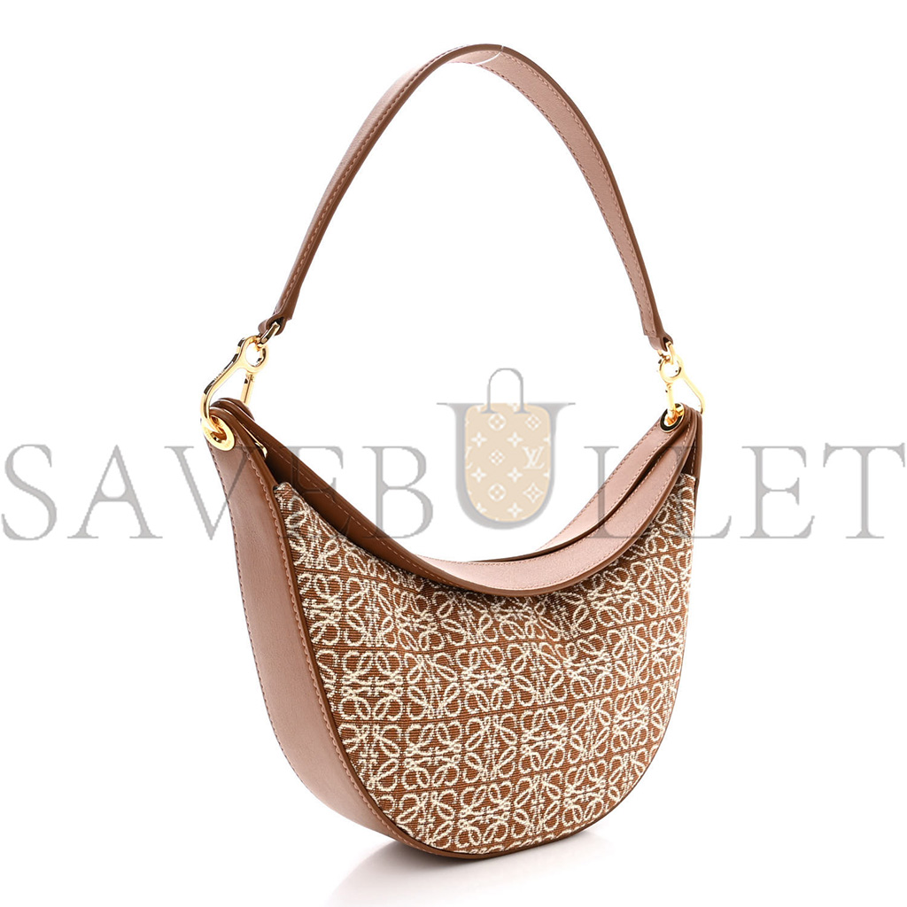 LOEWE JACQUARD ANAGRAM CALFSKIN SMALL LUNA BAG TAN PECAN (23*18*6cm) LOEWE JACQUARD ANAGRAM CALFSKIN SMALL LUNA BAG TAN PECAN (23*18*6cm)