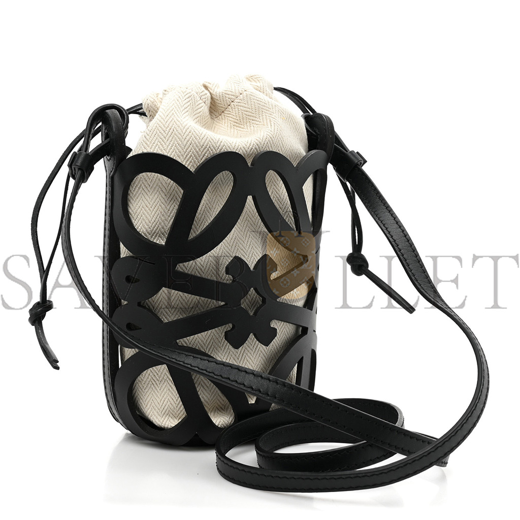 LOEWE X PAULA'S IBIZA CUTOUT ANAGRAM POCKET CROSSBODY BAG BLACK (23*22*3cm) LOEWE X PAULA'S IBIZA CUTOUT ANAGRAM POCKET CROSSBODY BAG BLACK (23*22*3cm)