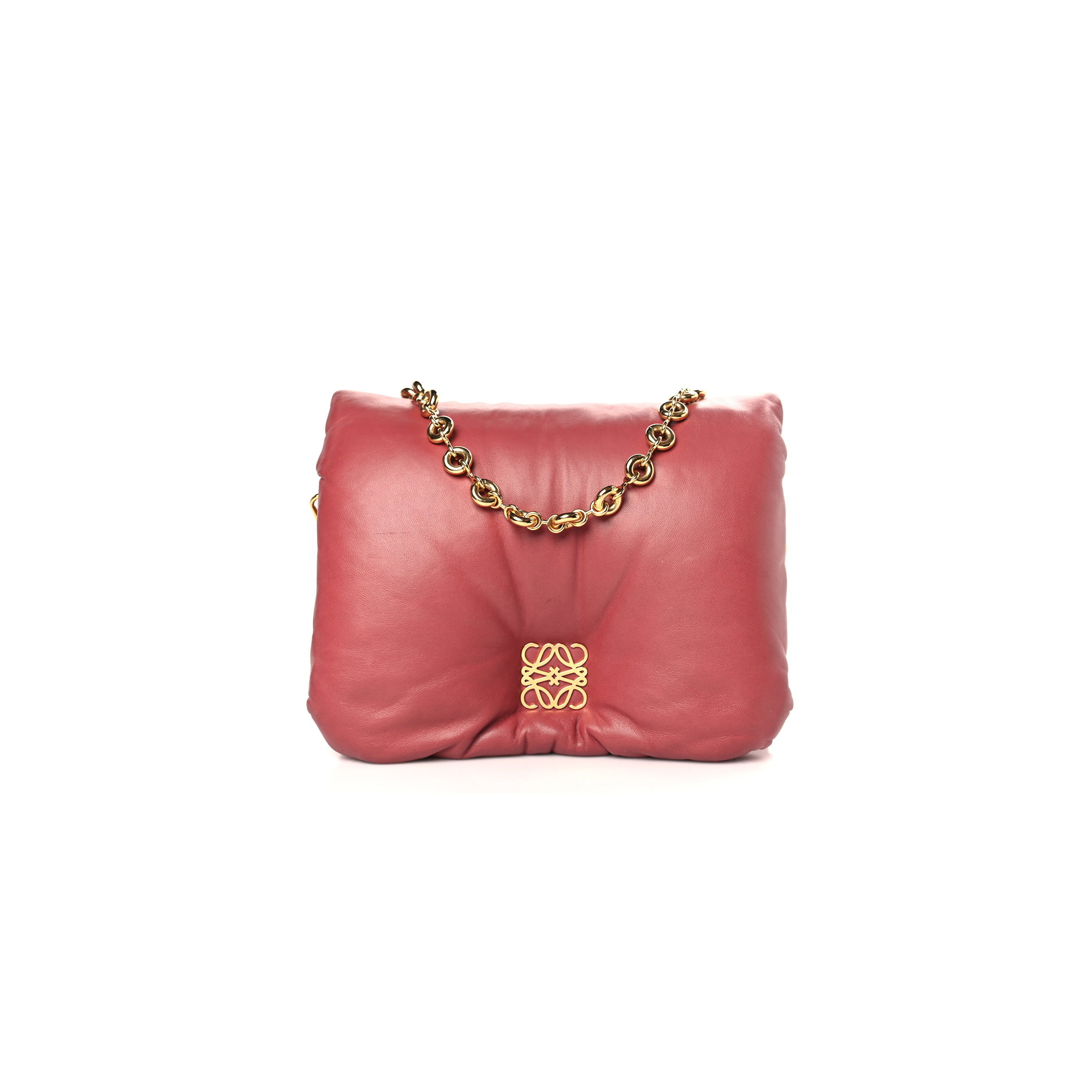 LOEWE LAMBSKIN GOYA PUFFER BAG PLUMROSE (23*18*10cm) LOEWE LAMBSKIN GOYA PUFFER BAG PLUMROSE (23*18*10cm)