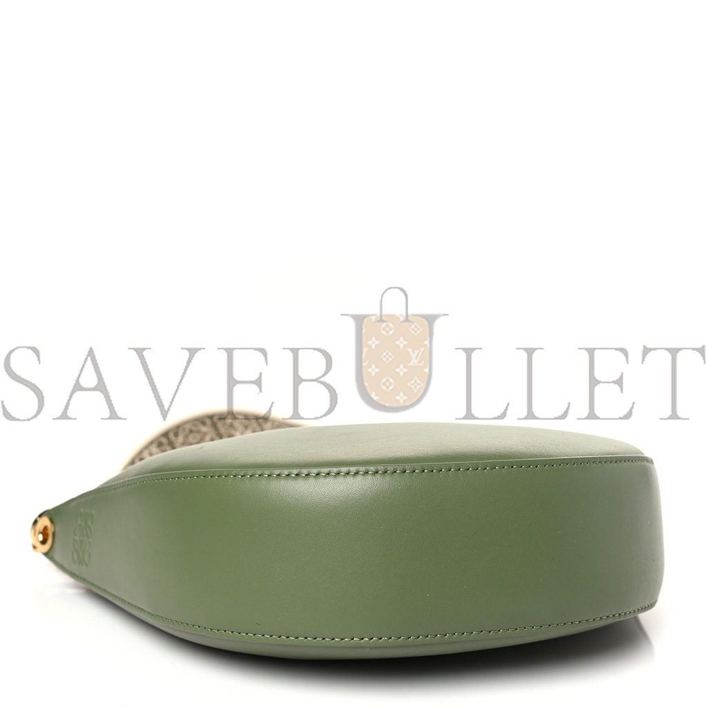 LOEWE SATIN CALFSKIN JACQUARD SMALL LUNA BAG AVOCADO GREEN (20*14*6cm) LOEWE SATIN CALFSKIN JACQUARD SMALL LUNA BAG AVOCADO GREEN (20*14*6cm)