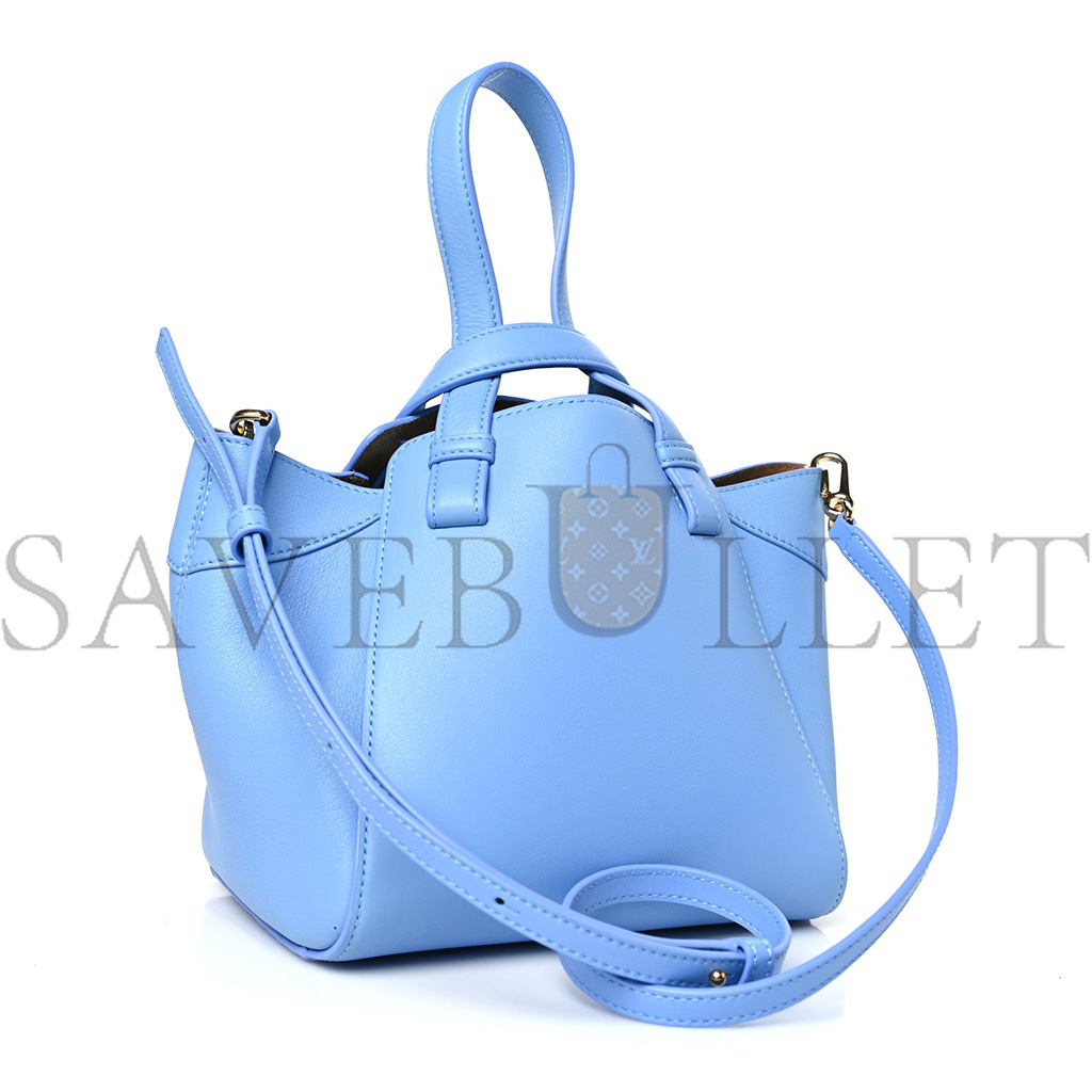 LOEWE CALFSKIN SMALL HAMMOCK NUGGET SHOULDER BAG CELESTINE BLUE (23*20*18cm) LOEWE CALFSKIN SMALL HAMMOCK NUGGET SHOULDER BAG CELESTINE BLUE (23*20*18cm)