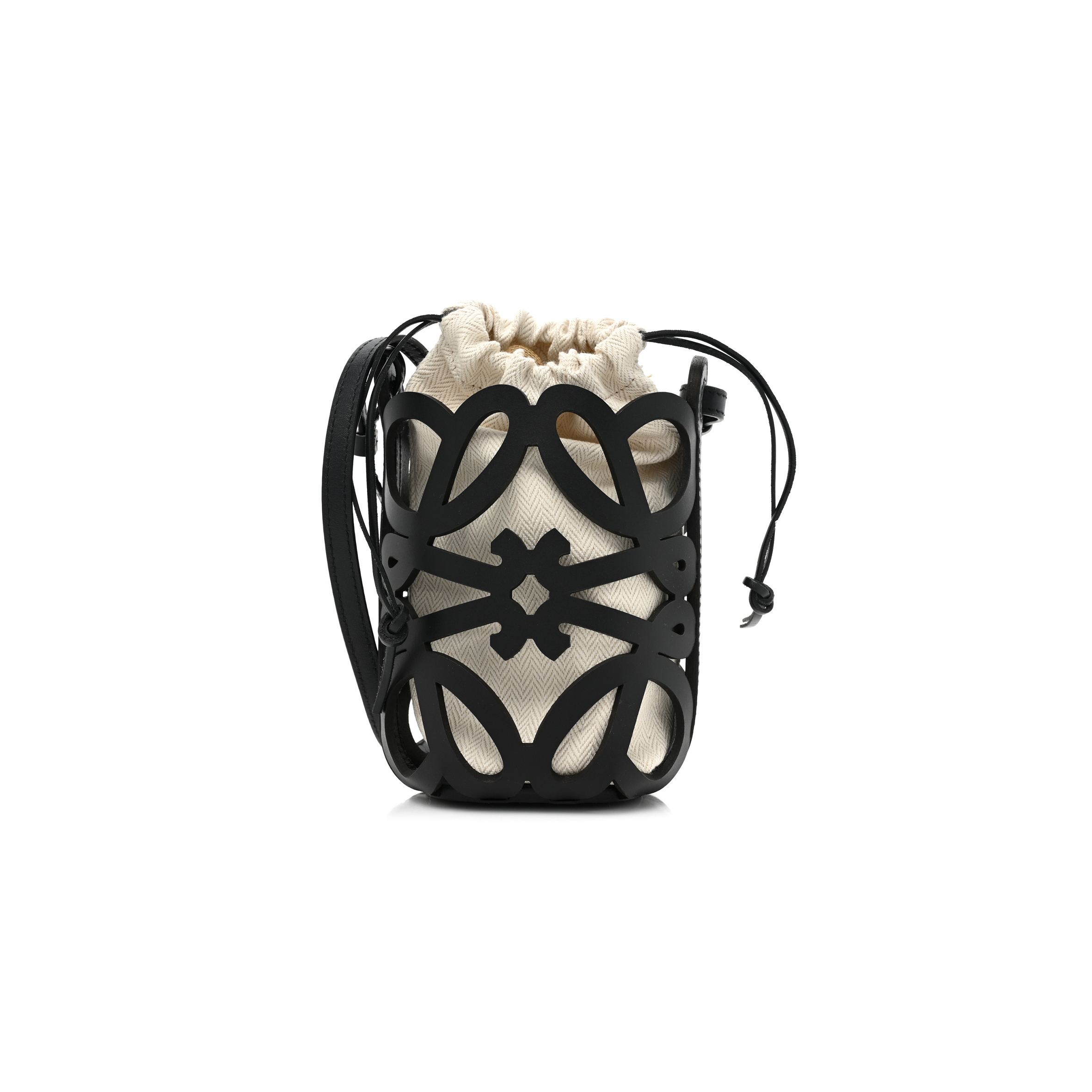 LOEWE X PAULA'S IBIZA CUTOUT ANAGRAM POCKET CROSSBODY BAG BLACK (23*22*3cm) LOEWE X PAULA'S IBIZA CUTOUT ANAGRAM POCKET CROSSBODY BAG BLACK (23*22*3cm)