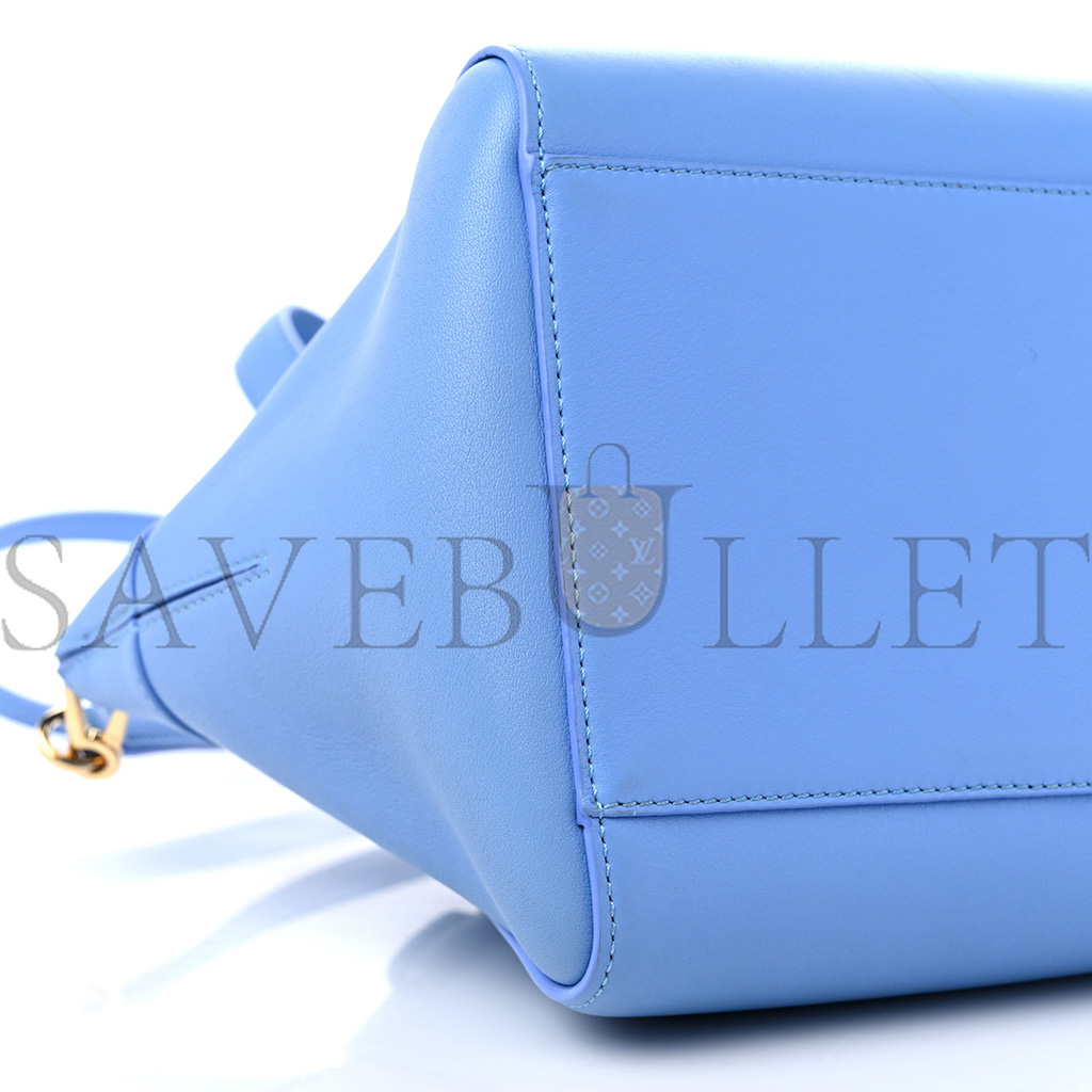 LOEWE CALFSKIN SMALL HAMMOCK NUGGET SHOULDER BAG CELESTINE BLUE (21*20*18cm) LOEWE CALFSKIN SMALL HAMMOCK NUGGET SHOULDER BAG CELESTINE BLUE (21*20*18cm)