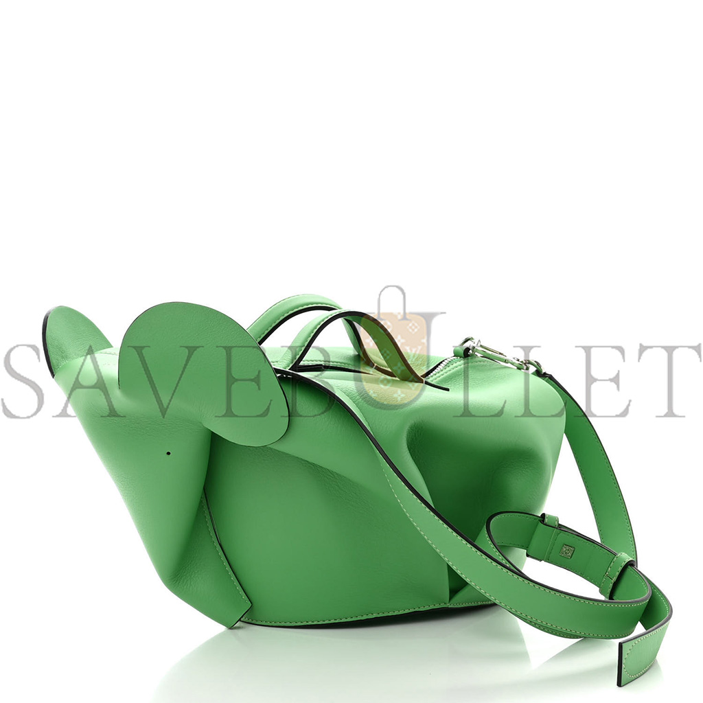 LOEWE CALFSKIN LARGE ELEPHANT CROSSBODY BAG APPLE GREEN (20*15*14cm) LOEWE CALFSKIN LARGE ELEPHANT CROSSBODY BAG APPLE GREEN (20*15*14cm)