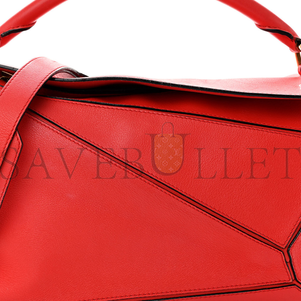 LOEWE CALFSKIN MEDIUM PUZZLE BAG SCARLET (29*19.5*14cm) LOEWE CALFSKIN MEDIUM PUZZLE BAG SCARLET (29*19.5*14cm)
