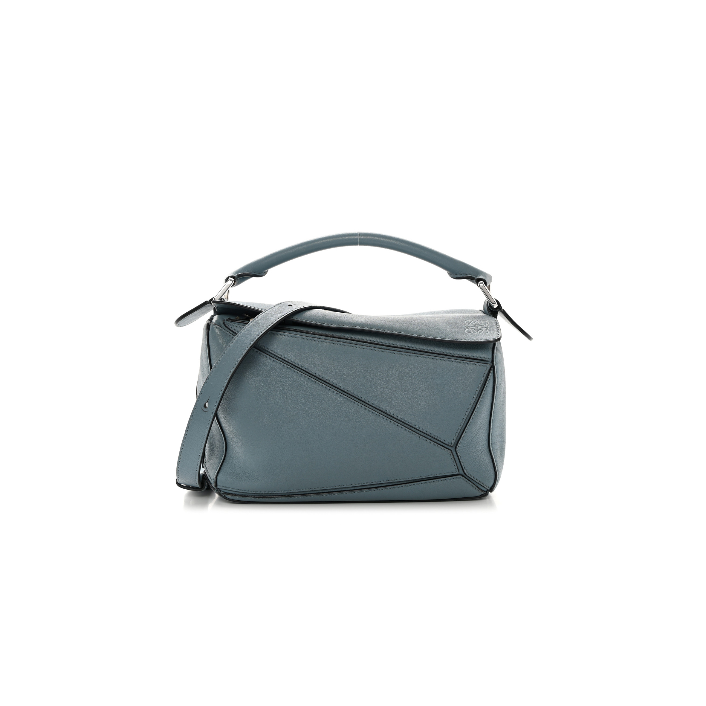 LOEWE CALFSKIN SMALL PUZZLE BAG STONE BLUE (24*16.5*10.5cm) LOEWE CALFSKIN SMALL PUZZLE BAG STONE BLUE (24*16.5*10.5cm)