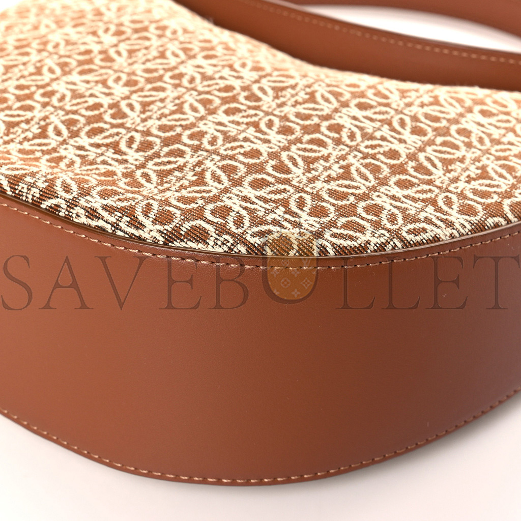 LOEWE JACQUARD ANAGRAM CLALFSKIN LUNA BAG TAN (26*17*8cm) LOEWE JACQUARD ANAGRAM CLALFSKIN LUNA BAG TAN (26*17*8cm)