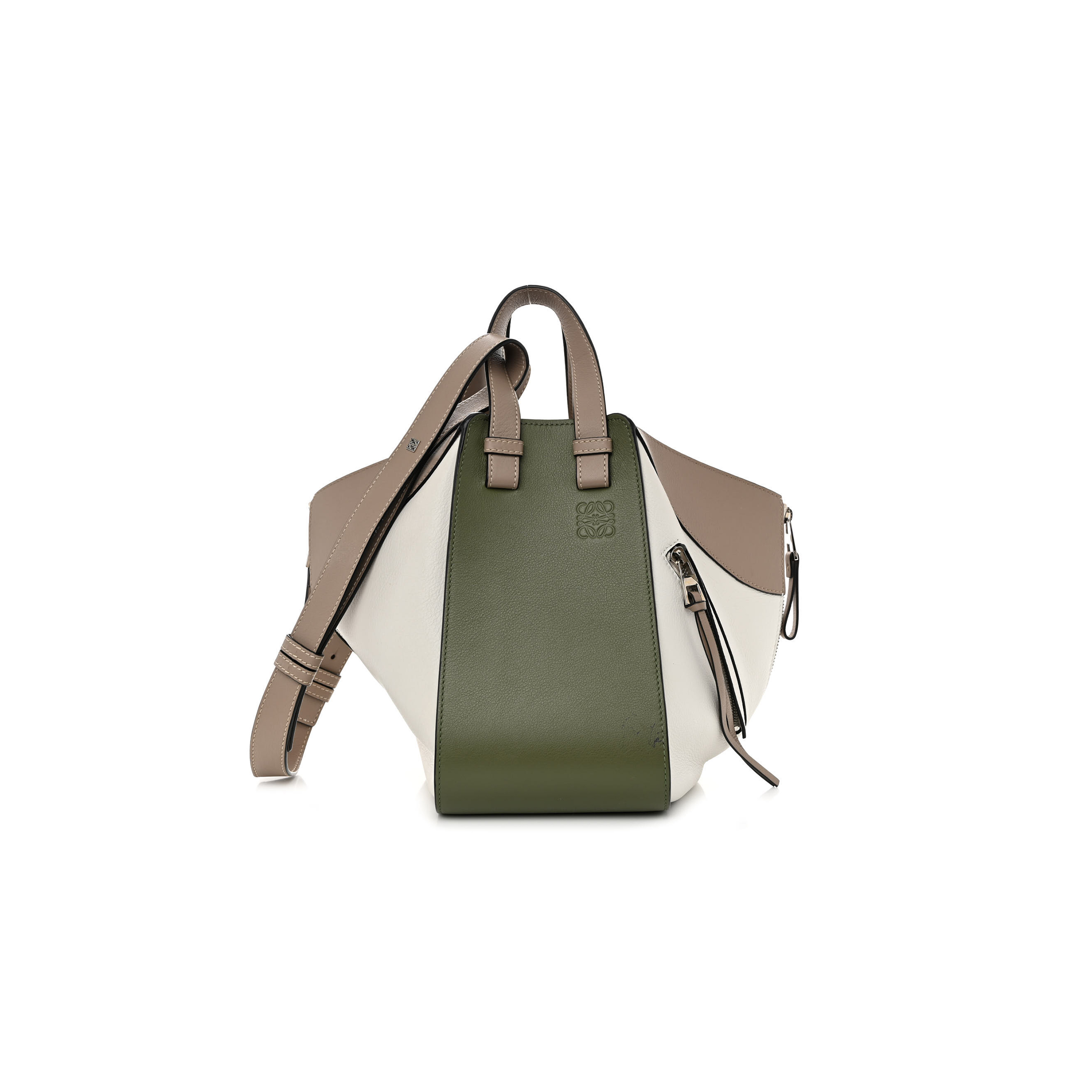LOEWE CALFSKIN SMALL HAMMOCK SHOULDER BAG AVOCADO GREEN SAND (30*25*13.5cm) LOEWE CALFSKIN SMALL HAMMOCK SHOULDER BAG AVOCADO GREEN SAND (30*25*13.5cm)