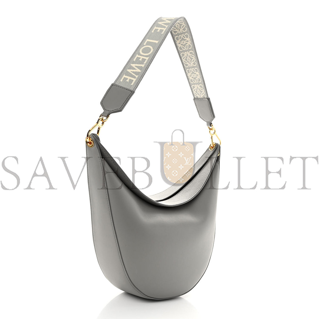 LOEWE SATIN CALFSKIN JACQUARD LUNA BAG PEARL GREY (26*22*8cm) LOEWE SATIN CALFSKIN JACQUARD LUNA BAG PEARL GREY (26*22*8cm)