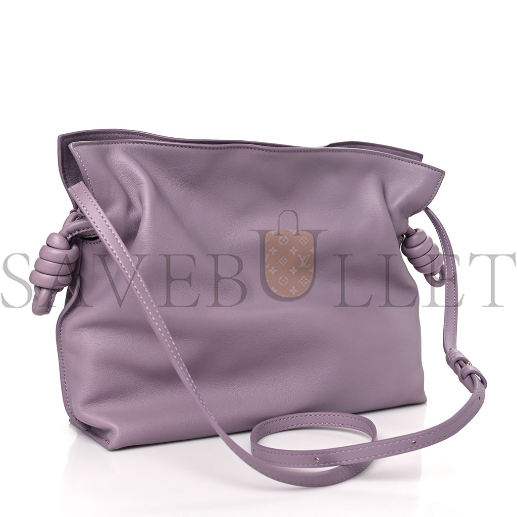 LOEWE NAPPA FLAMENCO KNOT CLUTCH PALE AUBERGINE GLAZE (22*18*7cm) LOEWE NAPPA FLAMENCO KNOT CLUTCH PALE AUBERGINE GLAZE (22*18*7cm)