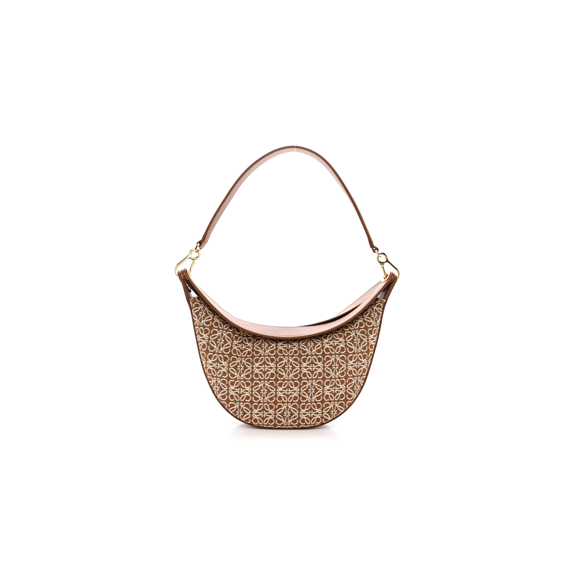 LOEWE JACQUARD ANAGRAM CALFSKIN SMALL LUNA BAG TAN PECAN (23*18*6cm) LOEWE JACQUARD ANAGRAM CALFSKIN SMALL LUNA BAG TAN PECAN (23*18*6cm)