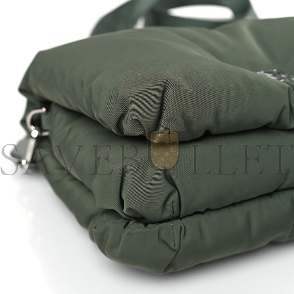 LOEWE NYLON MEDIUM GOYA PUFFER BAG VINTAGE KHAKI (23*18*9cm) LOEWE NYLON MEDIUM GOYA PUFFER BAG VINTAGE KHAKI (23*18*9cm)