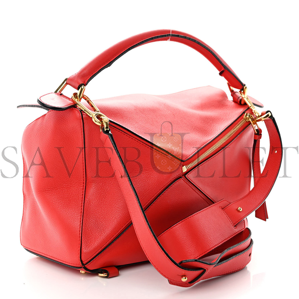 LOEWE CALFSKIN MEDIUM PUZZLE BAG SCARLET (29*19.5*14cm) LOEWE CALFSKIN MEDIUM PUZZLE BAG SCARLET (29*19.5*14cm)