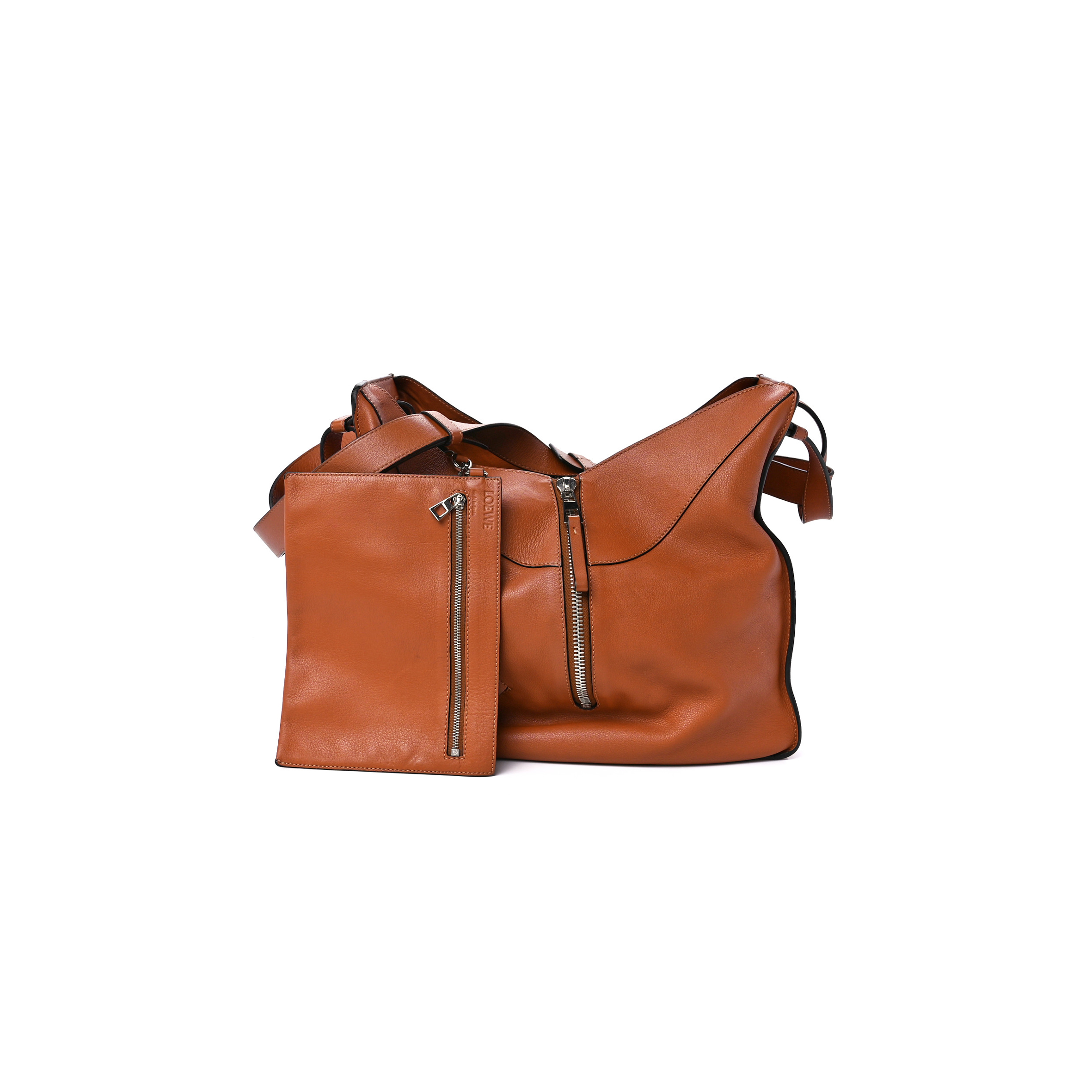 LOEWE CALFSKIN MEDIUM HAMMOCK SHOULDER BAG TAN (34*28*17cm) LOEWE CALFSKIN MEDIUM HAMMOCK SHOULDER BAG TAN (34*28*17cm)