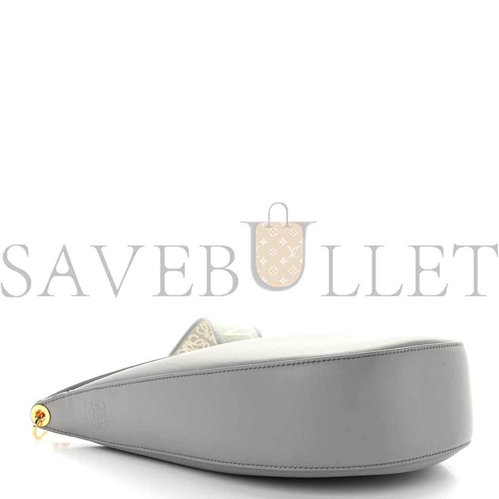 LOEWE SATIN CALFSKIN JACQUARD LUNA BAG PEARL GREY (26*22*8cm) LOEWE SATIN CALFSKIN JACQUARD LUNA BAG PEARL GREY (26*22*8cm)