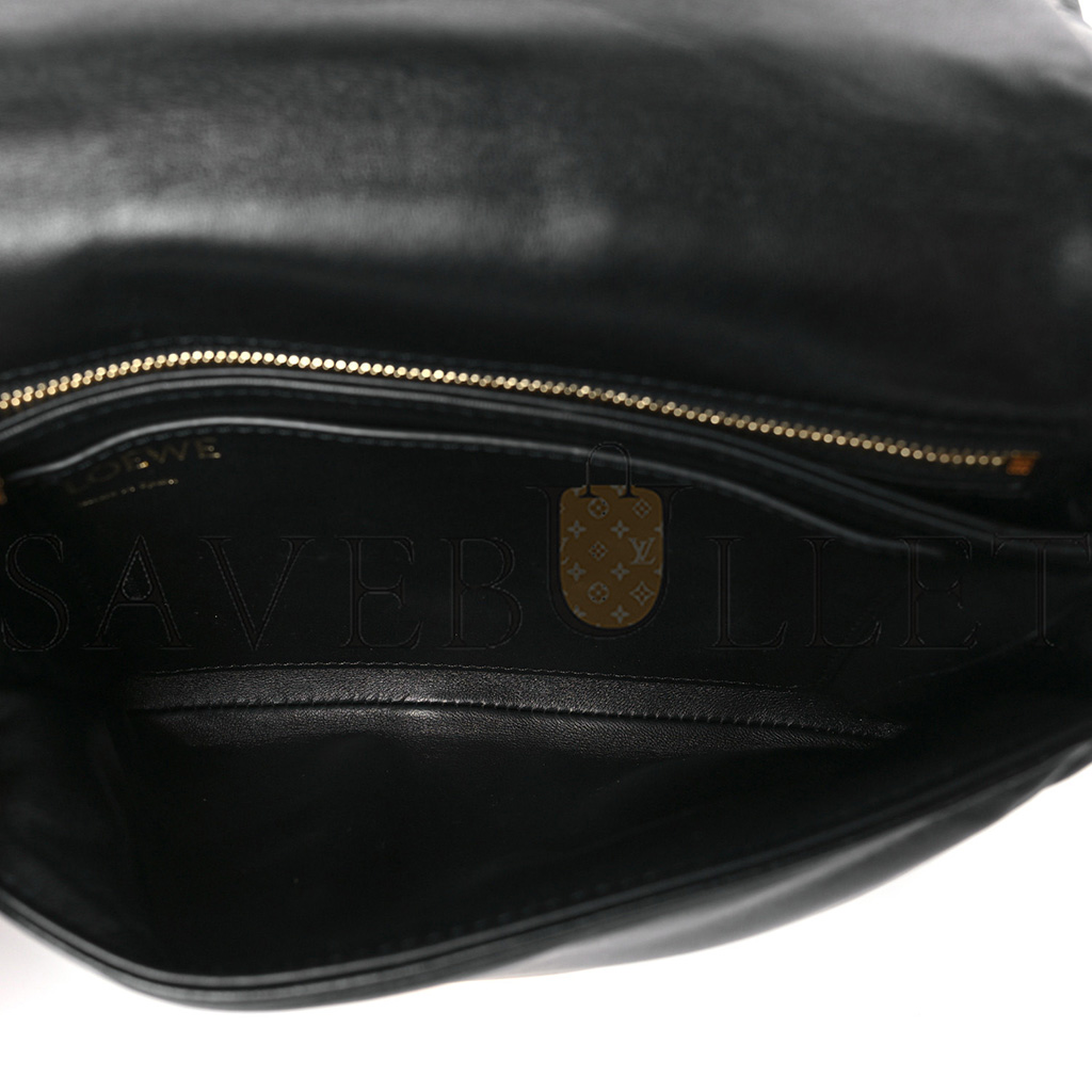 LOEWE LAMBSKIN SMALL GOYA PUFFER BAG BLACK (23*17*10cm) LOEWE LAMBSKIN SMALL GOYA PUFFER BAG BLACK (23*17*10cm)